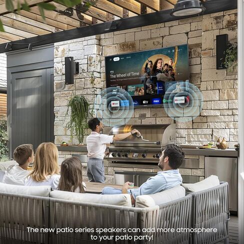 تلفزيون ذكي خارجي SYLVOX مقاس 50 بوصة مع حامل على الحائط، تلفزيون مقاوم للطقس 4K للفناء والفناء الخلفي، سطوع 700 نيت، مقاوم للماء IP55، شمس جزئية (سلسلة الفناء) in Saudi Arabia