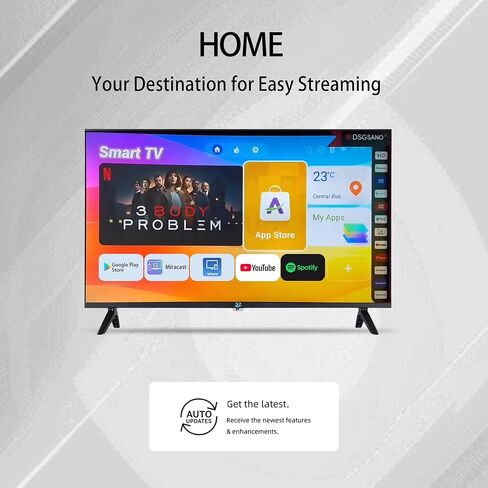 تلفزيون ذكي 32 بوصة عالي الدقة 720 بكسل مع اتصال Wi-Fi وتطبيقات الهاتف المحمول، Apple AirPlay مدمج، متوافق مع Google Assistant، موديل 2024 in Kuwait