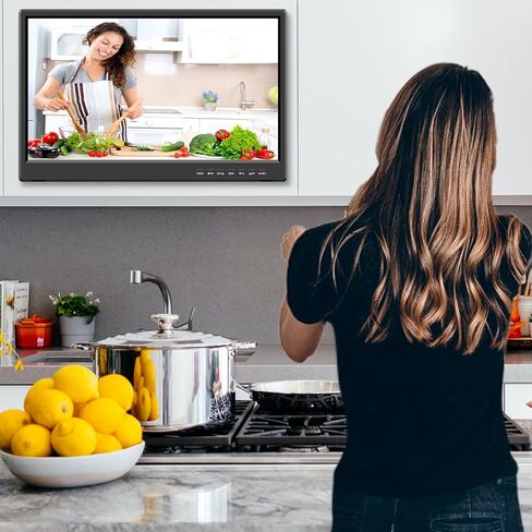 تلفزيون Feihe 19 بوصة HD LED بشاشة مسطحة 1080 بكسل IPS مع موالفات رقمية مزدوجة ATSC/HDMI/VGA/AV/USB، تلفزيون RV 12 فولت مدمج بمكبرات صوت مزدوجة مناسبة للمطبخ/RV/القافلة والقارب (ليس تلفزيونًا ذكيًا) in Kuwait