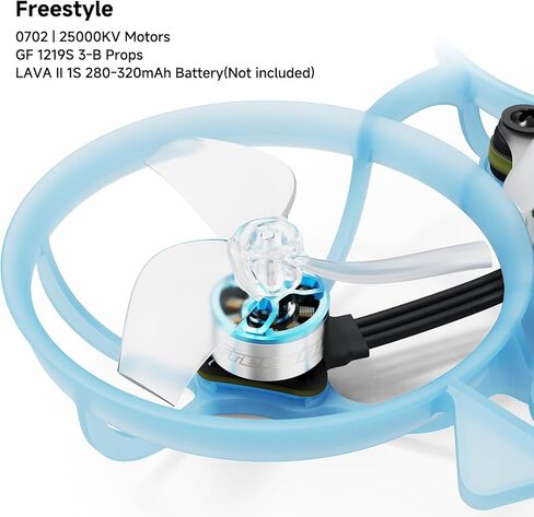 BETAFPV Air65 II Brushless Whoop Quadcopter, Ultralight Weight 1S 65mm Micro Drone with Matrix 1S 5IN1 II 12A FC, 0702 25000KV Motor, 1219S 3-B Prop, C03 Camera, Air II Canopy&Frame for FPV Freestyle in Saudi Arabia