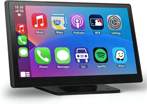 7" HD Portable Wireless Carplay Screen for Car, Touch Double Din Car Stereo with Apple Car Play & Android Auto, GPS, Voice Control, Mirror Link, Bluetooth Hands-Free, Multimedia Player for Vehicles in Saudi Arabia