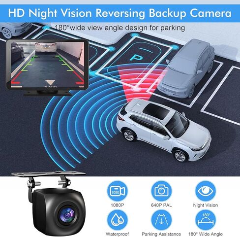 7" HD Portable Wireless Carplay Screen for Car, Touch Double Din Car Stereo with Apple Car Play & Android Auto, GPS, Voice Control, Mirror Link, Bluetooth Hands-Free, Multimedia Player for Vehicles in Saudi Arabia