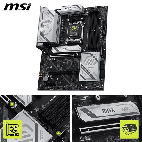 MSI MAG X870E Gaming MAX WiFi Motherboard, ATX - Supports AMD Ryzen 9000/8000 / 7000 Processors, AM5 - DDR5 Memory Boost (up to 8200+ MT/s OC), PCIe 5.0 x16, M.2 Gen5, Wi-Fi 7, 5G LAN in Saudi Arabia