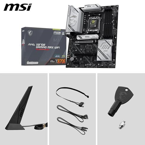 MSI MAG X870E Gaming MAX WiFi Motherboard, ATX - Supports AMD Ryzen 9000/8000 / 7000 Processors, AM5 - DDR5 Memory Boost (up to 8200+ MT/s OC), PCIe 5.0 x16, M.2 Gen5, Wi-Fi 7, 5G LAN in Saudi Arabia