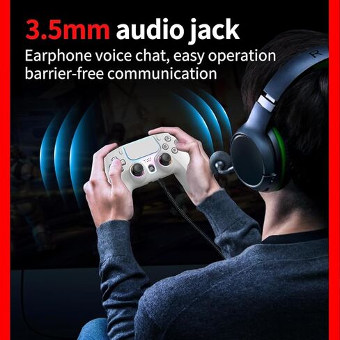 وحدة تحكم لاسلكية متوافقة مع وحدة تحكم PS5: عصا التحكم Hall Effect & Trigger، وحدة تحكم الألعاب الاحترافية مع مجدافين خلفيين، Macro & Turbo، بطارية 1000 مللي أمبير في الساعة، وقت تشغيل 16 ساعة، مستشعر حركة لأجهزة الكمبيوتر/iOS/Android in Saudi Arabia