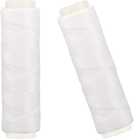 CRASPIRE 2 Rolls 656 Feet Nylon Fishing Thread Elastic Beading Wire White 0.2mm Stretchy Invisible Clear Hanging Sewing Line Cord Strings for Fishing Glass Seed Beads Jewelry DIY Making Accessories in Saudi Arabia
