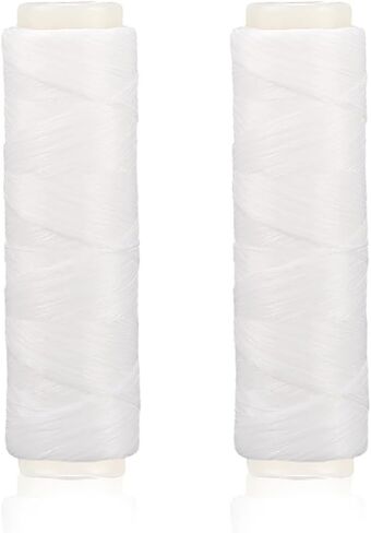 CRASPIRE 2 Rolls 656 Feet Nylon Fishing Thread Elastic Beading Wire White 0.2mm Stretchy Invisible Clear Hanging Sewing Line Cord Strings for Fishing Glass Seed Beads Jewelry DIY Making Accessories in Saudi Arabia