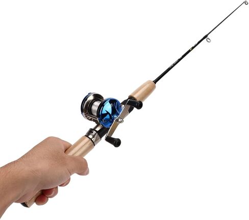 Ice Fishing Rod Set Durable Portable with Reel for Winter Outdoor Activity for Families Plastic Metal Copper Stainless Steel 27.6" Rod in Saudi Arabia