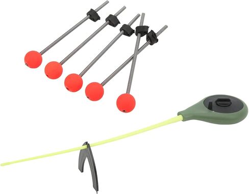 Winter Fishing Rod Top Tip WearResistant and, 5pcs Portable Ice Fishing Pole Tip Set for Ice Stainless Steel + EVA + ABS in Saudi Arabia