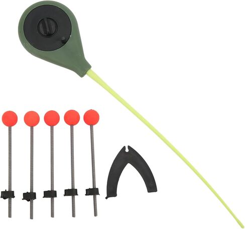Winter Fishing Rod Top Tip WearResistant and, 5pcs Portable Ice Fishing Pole Tip Set for Ice Stainless Steel + EVA + ABS in Saudi Arabia
