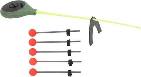 Winter Fishing Rod Top Tip WearResistant and, 5pcs Portable Ice Fishing Pole Tip Set for Ice Stainless Steel + EVA + ABS in Saudi Arabia