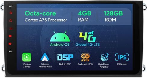 Xtrons Car Stereo لـ Porsche Cayenne مع وحدة فك ترميز الألياف الضوئية ، Android 13 Octa Core 4GB+64GB CAR RADION in Kuwait