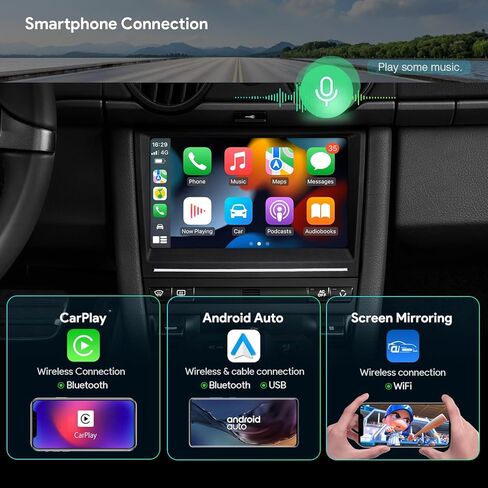 Xtrons Car Stereo لـ Porsche Cayenne مع وحدة فك ترميز الألياف الضوئية ، Android 13 Octa Core 4GB+64GB CAR RADION in Kuwait