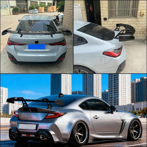 59 Inch GT Style Universal Wing Rear Trunk Spoiler Wing Gloss Black Compatible with Sedan Coupe Hatchback Universal Car Rear Trunk Spoiler GT4 RS Style Wing Gloss Black in Saudi Arabia