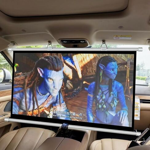 شاشة عرض صغيرة للسيارة مع خطافات، 40 بوصة 16:9، 4K HD، شاشة عرض محمولة لخيمة التخييم في الهواء الطلق، شاشات صغيرة يدوية، شاشات عرض صغيرة قابلة للسحب تناسب السيارة، سيارات الدفع الرباعي، RV والمزيد in Kuwait