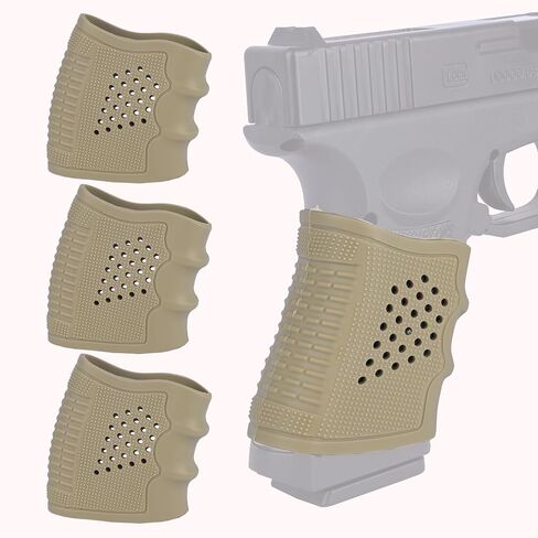 Tactical Glock Grip Glove Sleeve, 3-Pack Slip-On Gun Grips for Glock 17, 18, 19, 19x, 20, 21, 22, 23, 25, 31, 32, 34, 35, 37, 38, 41, 44, 45, P1, M92, 1911, 92F in Saudi Arabia