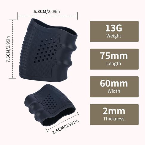 Tactical Glock Grip Glove Sleeve, 3-Pack Slip-On Gun Grips for Glock 17, 18, 19, 19x, 20, 21, 22, 23, 25, 31, 32, 34, 35, 37, 38, 41, 44, 45, P1, M92, 1911, 92F in Saudi Arabia