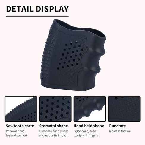 Tactical Glock Grip Glove Sleeve, 3-Pack Slip-On Gun Grips for Glock 17, 18, 19, 19x, 20, 21, 22, 23, 25, 31, 32, 34, 35, 37, 38, 41, 44, 45, P1, M92, 1911, 92F in Saudi Arabia