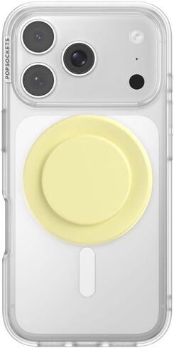 مقبض هاتف PopSockets لـ MagSafe، حامل مغناطيسي، حامل الهاتف، أصفر - أصفر زبدة in Saudi Arabia