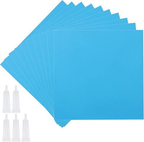 10 Pcs Bounce House Repair Kit Includes Blue Vinyl PVC Patches with 5 Adhesive Tubes Complete Vinyl Repair Patch Kit for Bounce Houses Inflatable Pools Boats and Other Air-Filled Items in Saudi Arabia
