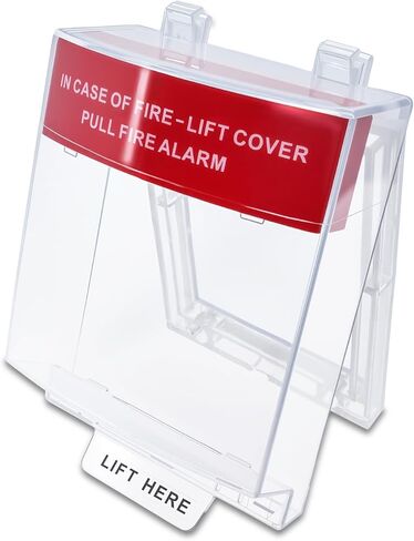 Fire Alarm Cover– Protective Clear Polycarbonate Shield for Wall Fire Alarms, Prevents False Alarms and Accidental Activation, Indoor/Outdoor Use in Saudi Arabia
