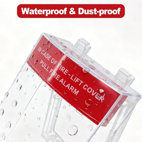 Fire Alarm Cover– Protective Clear Polycarbonate Shield for Wall Fire Alarms, Prevents False Alarms and Accidental Activation, Indoor/Outdoor Use in Saudi Arabia