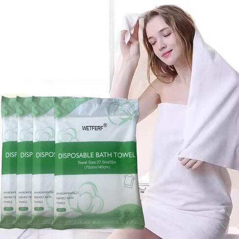 5 Pack Disposable Bath Towels Durable Large Portable Thicken Camping Towels for Travel Hotel Business Trip Swimming Pet Towels Sauna Spa Hot Spring Water Play 55''X27.5'' in Saudi Arabia