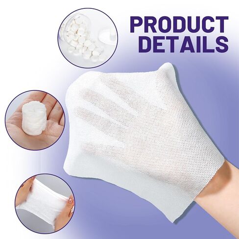 200 Pcs Compressed Towels, Disposable Face Compressed Towels, Magic Towel, Compressed Towel for Travel, Camping, Hiking, 8"x9", White in Saudi Arabia