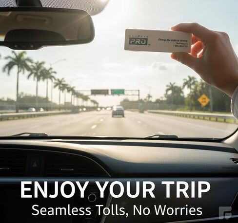 Sun Pass Pro Universal Toll Transponder - بطاقة إلكترونية مدفوعة مسبقًا لفلوريدا و21 ولاية إضافية (PRO) in Kuwait