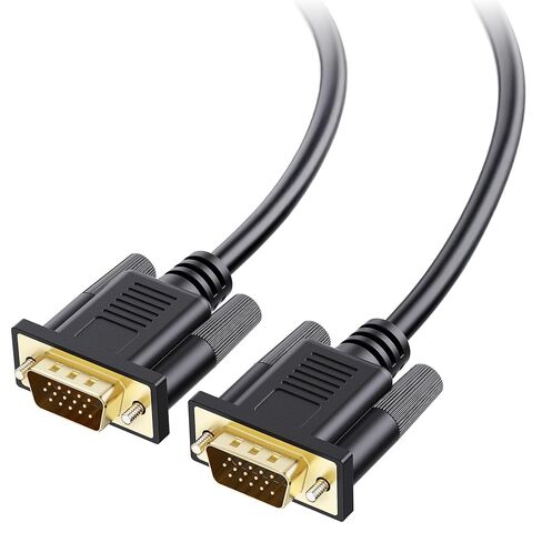 Cyberguys! VGA Cable 6ft, VGA Cord with Secure Latch, Gold-Plated Connector – Durable PVC Cord for Monitor, Projector, Laptop, Desktop, PC, Computer Monitor Cable, 1080P 60Hz in Saudi Arabia