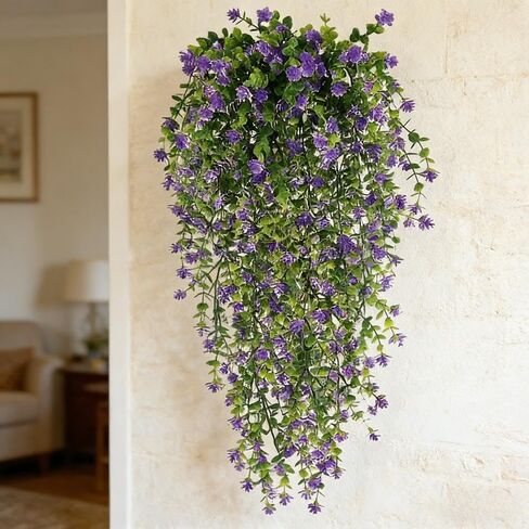 1 Bunch of Artificial Eucalyptus Flower Hanging Rattan Decor Faux Eucalyptus Vines Hanging Plant DIY Greenery for House Wall Garden Wedding, 76cm, Red in Saudi Arabia