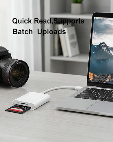قارئ بطاقة SD لسلسلة iPhone 15/16/17 بفتحة مزدوجة USB 3.0 قارئ بطاقة الذاكرة المحمول USB C إلى SD Micro SD/TF محول بطاقة لأجهزة iPad Pro MacBook Android وكاميرا الكمبيوتر المحمول التوصيل والتشغيل in Kuwait