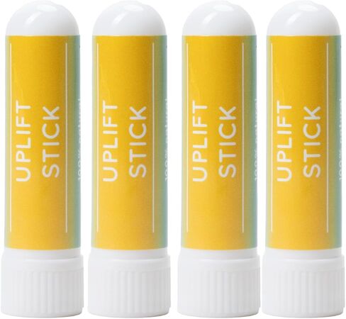 Bergamot Nasal Sticks (4 Pack) - Natural Mood Uplift & Mental Clarity Aromatherapy Inhaler with Fresh Citrus Essential Oil in Saudi Arabia