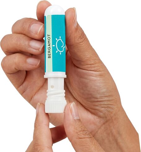 Bergamot Nasal Sticks (4 Pack) - Natural Mood Uplift & Mental Clarity Aromatherapy Inhaler with Fresh Citrus Essential Oil in Saudi Arabia