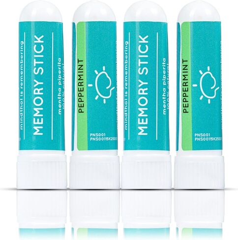 Bergamot Nasal Sticks (4 Pack) - Natural Mood Uplift & Mental Clarity Aromatherapy Inhaler with Fresh Citrus Essential Oil in Saudi Arabia