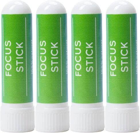 Bergamot Nasal Sticks (4 Pack) - Natural Mood Uplift & Mental Clarity Aromatherapy Inhaler with Fresh Citrus Essential Oil in Saudi Arabia