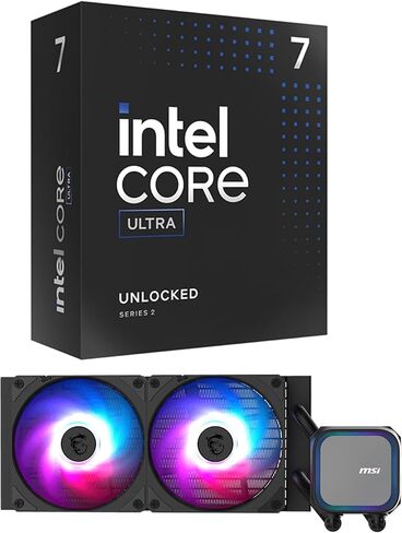 MICRO CENTER CPU AIO Combo - Ultra 7 265K Desktop Processor 20 cores up to 5.5 GHz with MAG CORELIQUID A13 240 CPU Liquid Cooler, Black in Saudi Arabia