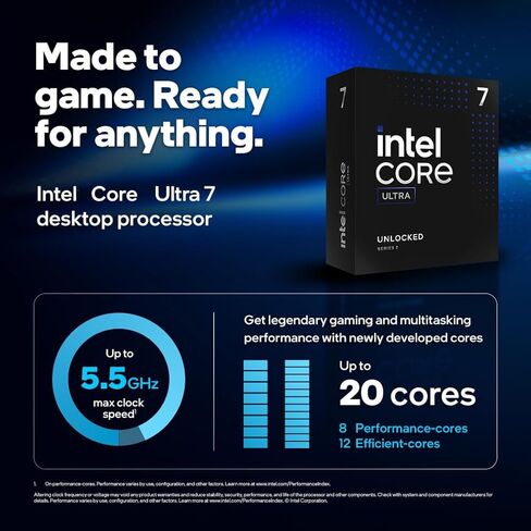 MICRO CENTER CPU AIO Combo - Ultra 7 265K Desktop Processor 20 cores up to 5.5 GHz with MAG CORELIQUID A13 240 CPU Liquid Cooler, Black in Saudi Arabia