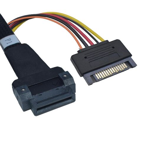 محول PCIe 5.0 M.2 إلى EDSFF E1 E3 لـ E1.S E1.L E3.S E3.L SSD مع طاقة SATA 15P، 1.6 قدم (50 سم) (المخرج الأيمن) in Saudi Arabia