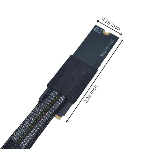 محول PCIe 5.0 M.2 إلى EDSFF E1 E3 لـ E1.S E1.L E3.S E3.L SSD مع طاقة SATA 15P، 1.6 قدم (50 سم) (المخرج الأيمن) in Saudi Arabia