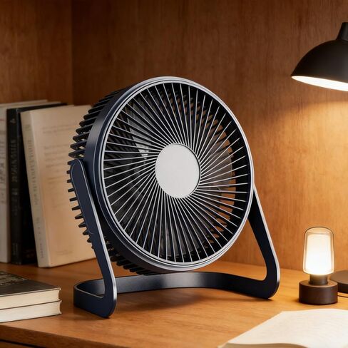 5in Portable USB Mini Fan, Strong Wind Quiet Operation, 360° Rotatable Cooling Fan for Home Office Desktop & Outdoor Use (Dark Blue) in Saudi Arabia