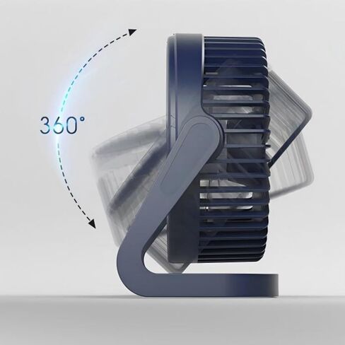 5in Portable USB Mini Fan, Strong Wind Quiet Operation, 360° Rotatable Cooling Fan for Home Office Desktop & Outdoor Use (Dark Blue) in Saudi Arabia