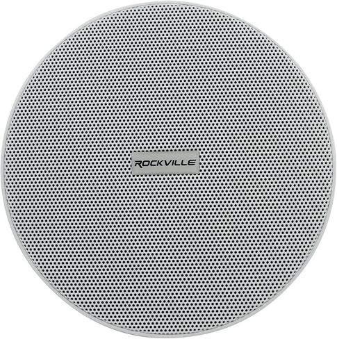 Rockville RCS180-6 Bundle: 180-Watt 6 Zone 70V Commercial Bluetooth Amplifier, (4) PEN-40T White 4 in Hanging Pendant Speakers for Bar Cafe, 5-Items in Saudi Arabia