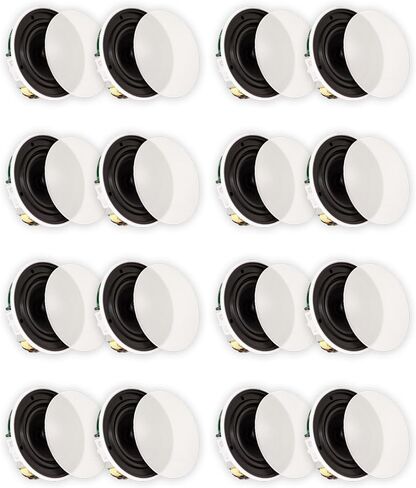 TSQ670 Flush Mount 70 Volt In Ceiling Speakers with 6.5" Woofers Quick Install 8 Pair Pack in Saudi Arabia