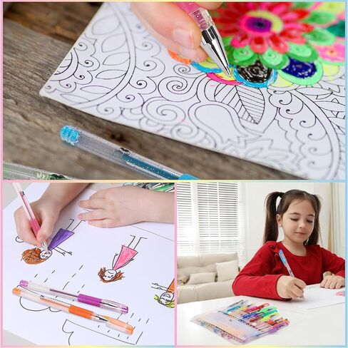 Mr. Pen- Glitter Gel Pens, Assorted Colors, 20 pcs, Glitter Pens, Glitter Gel Pens for Adult Coloring, Neon Gel Pens, Sparkly Gel Pens, Gel Pens for Coloring, Glitter Gel Pen Set, Bible Journaling Pen in Saudi Arabia