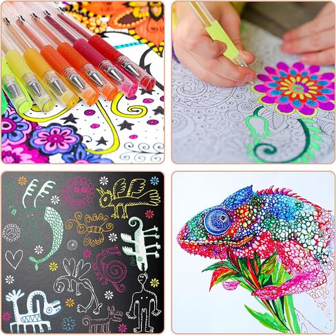 Mr. Pen- Glitter Gel Pens, Assorted Colors, 20 pcs, Glitter Pens, Glitter Gel Pens for Adult Coloring, Neon Gel Pens, Sparkly Gel Pens, Gel Pens for Coloring, Glitter Gel Pen Set, Bible Journaling Pen in Saudi Arabia