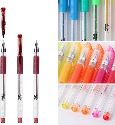 Mr. Pen- Glitter Gel Pens, Assorted Colors, 20 pcs, Glitter Pens, Glitter Gel Pens for Adult Coloring, Neon Gel Pens, Sparkly Gel Pens, Gel Pens for Coloring, Glitter Gel Pen Set, Bible Journaling Pen in Saudi Arabia