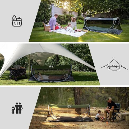 Night Cat Pop-up Mosquito Tent: 1 Person Camping Tent with Bug Screen Net Easy Set-up Tent in Saudi Arabia