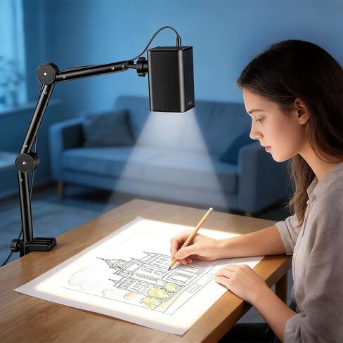 جهاز عرض فني للتتبع والرسم - واي فاي 5G والتحكم في الويب بدون تطبيق - جهاز عرض رسم رقمي مع حامل ثابت للفنانين، ديكور ملفات تعريف الارتباط - متوافق مع iOS/Android، يدعم الإنترنت/غير متصل in Saudi Arabia