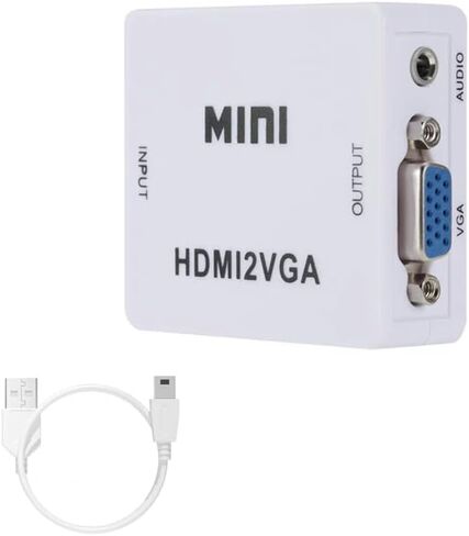 HDMI to VGA Converter Adapter, Low Power Smart Chip Technology, Suitable for HDMI Interface Computers/TV Boxes/Game Consoles, VGA Interface TVS/displays/projectors in Saudi Arabia